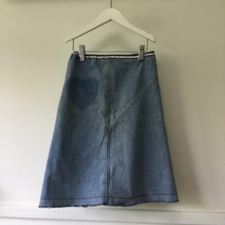 Fred bare knee length blue denim skirt