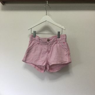 H&M pink and white stripe cotton shorts