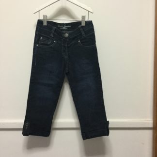 3/4 length dark denim jeans