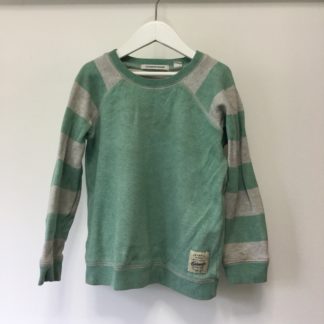Country road mint and grey cotton jumper