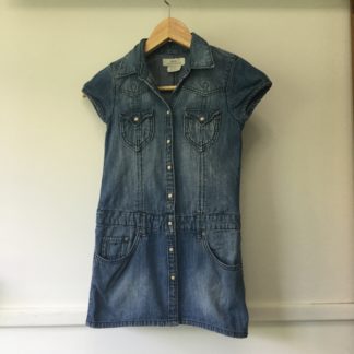 H&M Denim button up shirt-dress, size 7