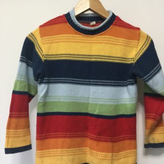 Multi coloured ‘hessnatur’ lightweight cotton jumper size 7-8