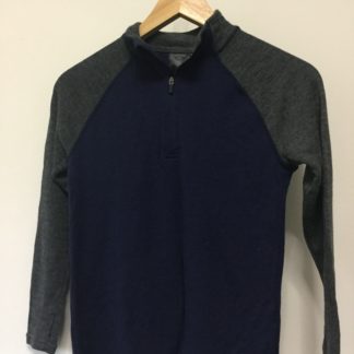 100% wool zip-neck thermal long sleeved top, size 10