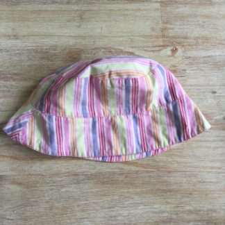 Multicoloured striped cotton sun hat