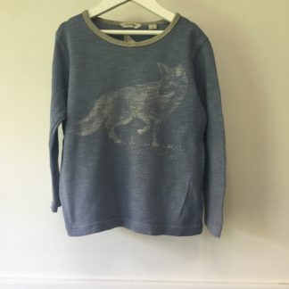 Country road blue long sleeve ‘fox’ top, size 4