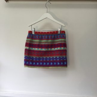 Multicoloured winter fleece skirt, size 3